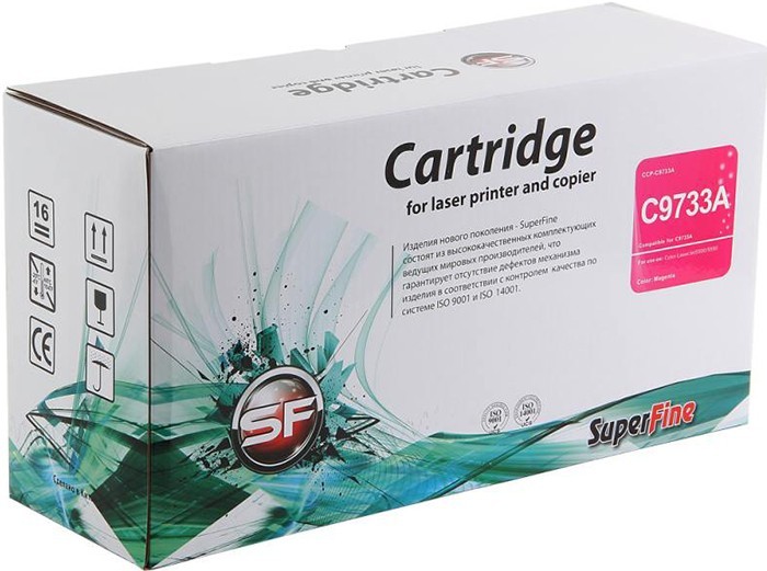Картридж SuperFine C9733A для принтеров HP Color LaserJet 5500/ 5550 12K magenta Premium