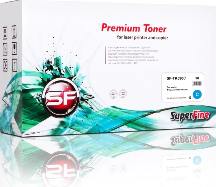 Картридж SuperFine TK-590C для принтеров Kyocera FS-C2026 5K Cyan