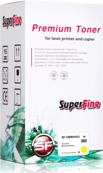 Картридж SuperFine 106R01633 для принтеров Xerox Phaser 6000/ 6010 WorkCentre 6015 1K Yellow Картридж SuperFine 106R01633 для принтеров Xerox Phaser 6000/ 6010 WorkCentre 6015 1K Yellow