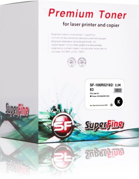 Картридж SuperFine 106R02182/ 106R02183 для принтеров Xerox Phaser 3010/ 3040 WorkCentre 3045 2.2K Картридж SuperFine 106R02182/ 106R02183 для принтеров Xerox Phaser 3010/ 3040 WorkCentre 3045 2.2K