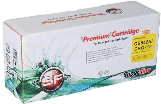 Картридж SuperFine CB542A/ Canon 716 для принтеров HP Color LaserJet CP1215/ 1515/ 1312 1.4K yellow Premium Картридж SuperFine CB542A/ Canon 716 для принтеров HP Color LaserJet CP1215/ 1515/ 1312 1.4K yellow Premium