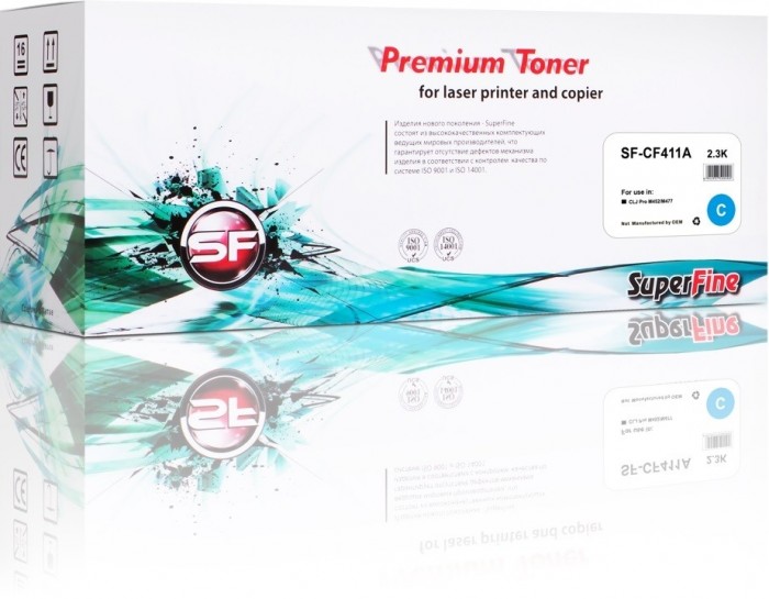 Картридж SuperFine CF411A для принтеров HP Color LaserJet Pro M452/ M477 2.3K Cyan Картридж SuperFine CF411A для принтеров HP Color LaserJet Pro M452/ M477 2.3K Cyan