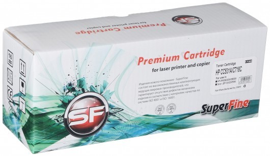 Картридж SuperFine CC531A/ Canon 718 для принтеров HP Color LaserJet CP2020/ 2025n 2.8K cyan