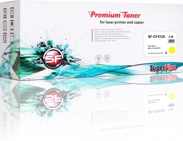 Картридж SuperFine CF412A для принтеров HP Color LaserJet Pro M452/ M477 2.3K Yellow Картридж SuperFine CF412A для принтеров HP Color LaserJet Pro M452/ M477 2.3K Yellow
