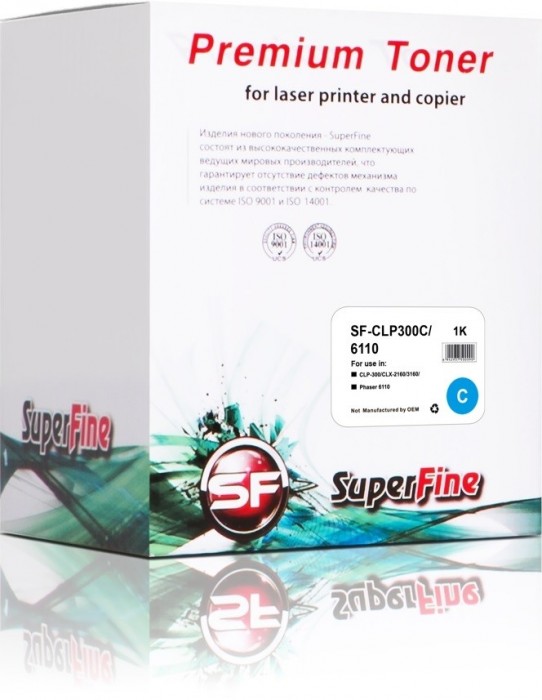 Картридж SuperFine CLP-300C для принтеров Samsung CLP-300/ CLX-2160/ 3160/ Phaser 6110 1K cyan Premium Картридж SuperFine CLP-300C для принтеров Samsung CLP-300/ CLX-2160/ 3160/ Phaser 6110 1K cyan Premium