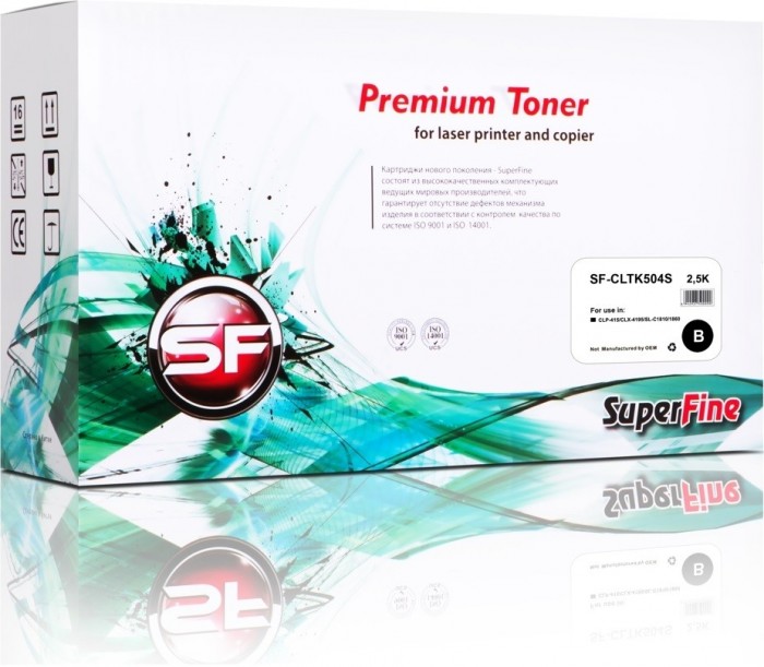 Картридж SuperFine CLT-504S для принтеров Samsung CLP-415/ CLX-4195/ SL-C1810/ 1860 2.5K Black