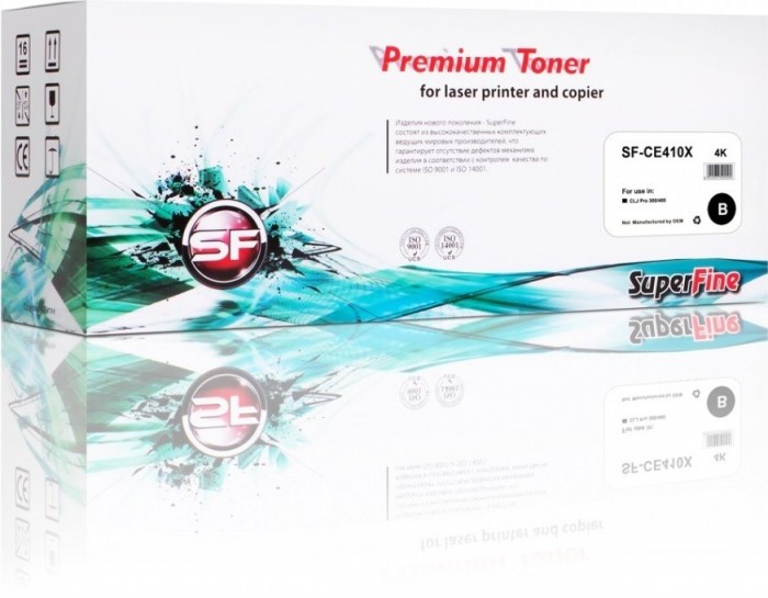 Картридж SuperFine CE410X для принтеров HP Color LaserJet Pro 300/ 400 4K black Картридж SuperFine CE410X для принтеров HP Color LaserJet Pro 300/ 400 4K black