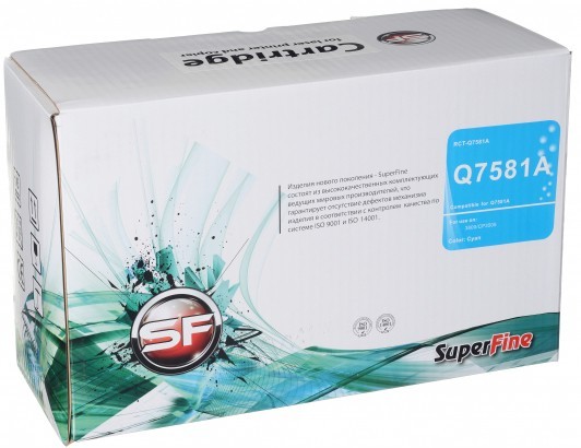 Картридж SuperFine Q7581A для принтеров HP Color LaserJet 3800/ CP3505 6K cyan Картридж SuperFine Q7581A для принтеров HP Color LaserJet 3800/ CP3505 6K cyan