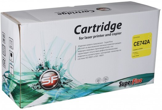 Картридж SuperFine CE742A для принтеров HP Color LaserJet Pro CP 5220/ 5225 7.3K yellow Картридж SuperFine CE742A для принтеров HP Color LaserJet Pro CP 5220/ 5225 7.3K yellow